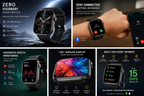 ZERO Visionary Smartwatch – 1.85" AMOLED Display | Bluetooth Calling | IP68 Waterproof