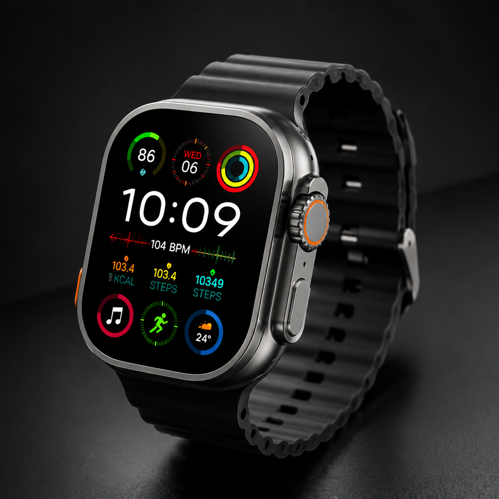 Crown C6 Ultra 2 Smart Watch + Wireless Headphones Combo