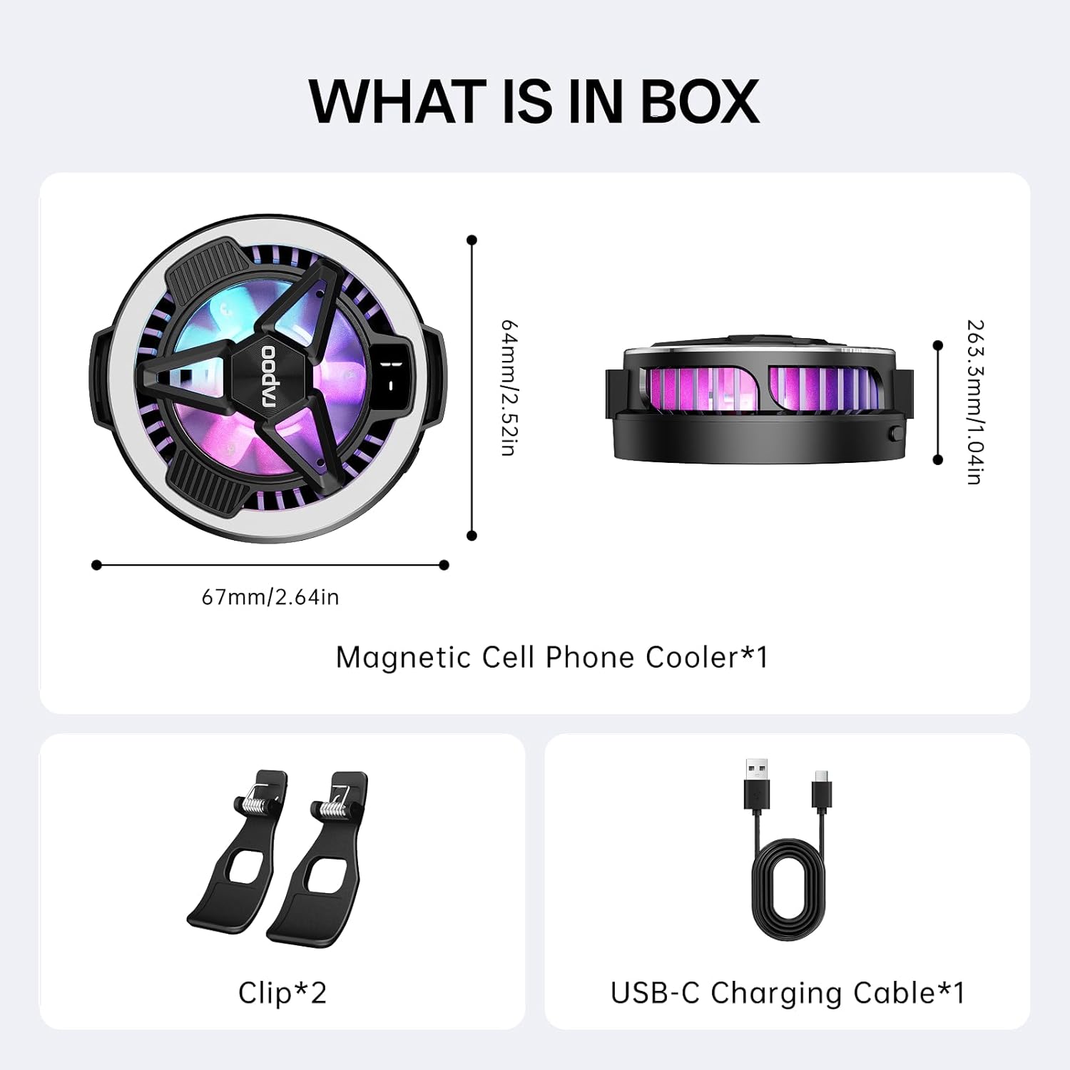Semiconductor Magnetic Phone Cooler for Gaming & Streaming