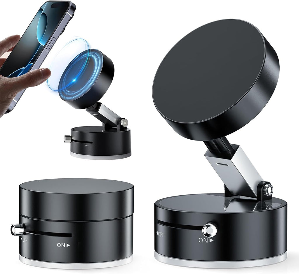 Vacuum Magnetic Suction Phone Holder – 360° MagSafe Mount