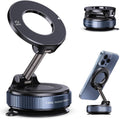 Portable Magnetic Phone Holder with Reusable Vacuum Suction