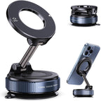 Portable Magnetic Phone Holder with Reusable Vacuum Suction