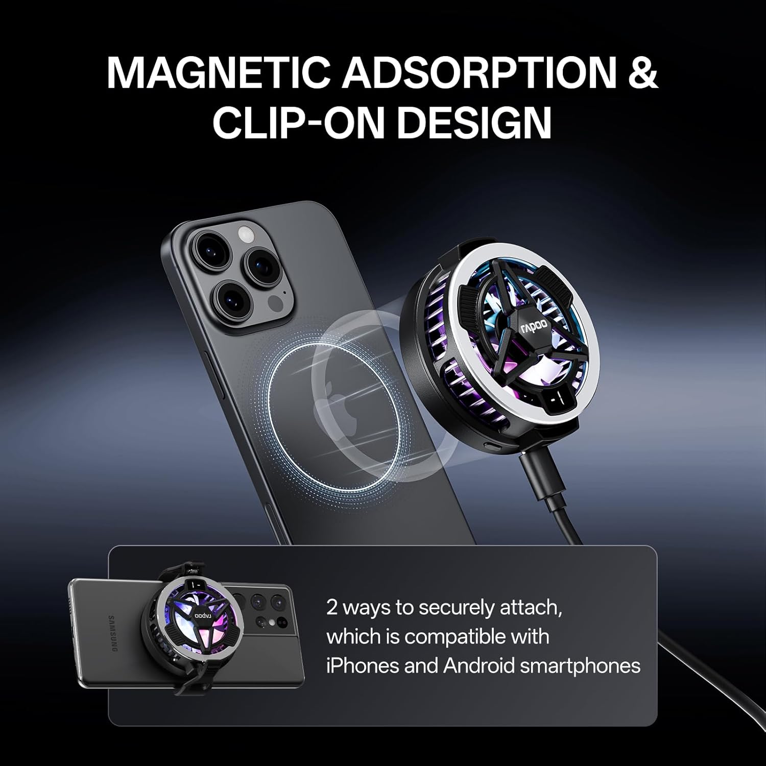 Semiconductor Magnetic Phone Cooler for Gaming & Streaming