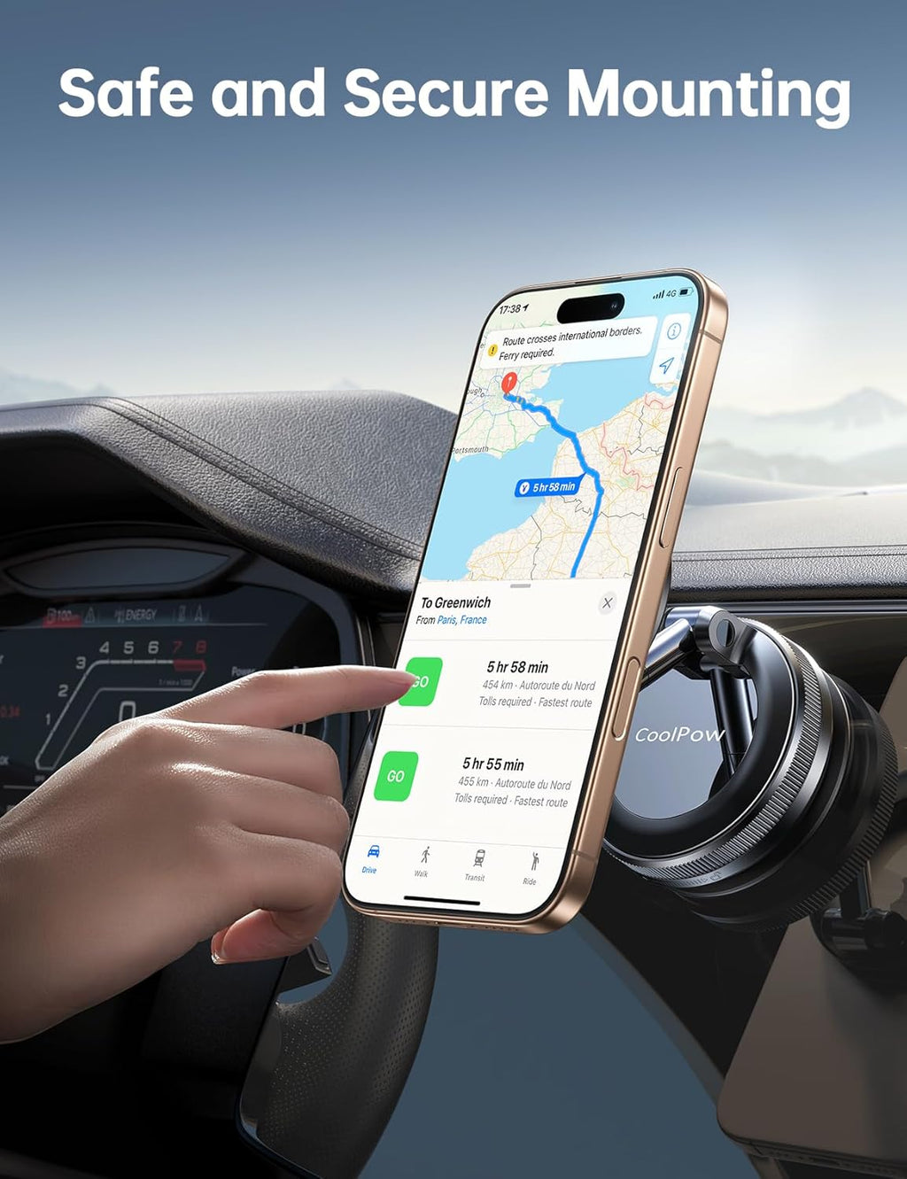 Strong Magnetic Phone Holder with Vacuum Suction