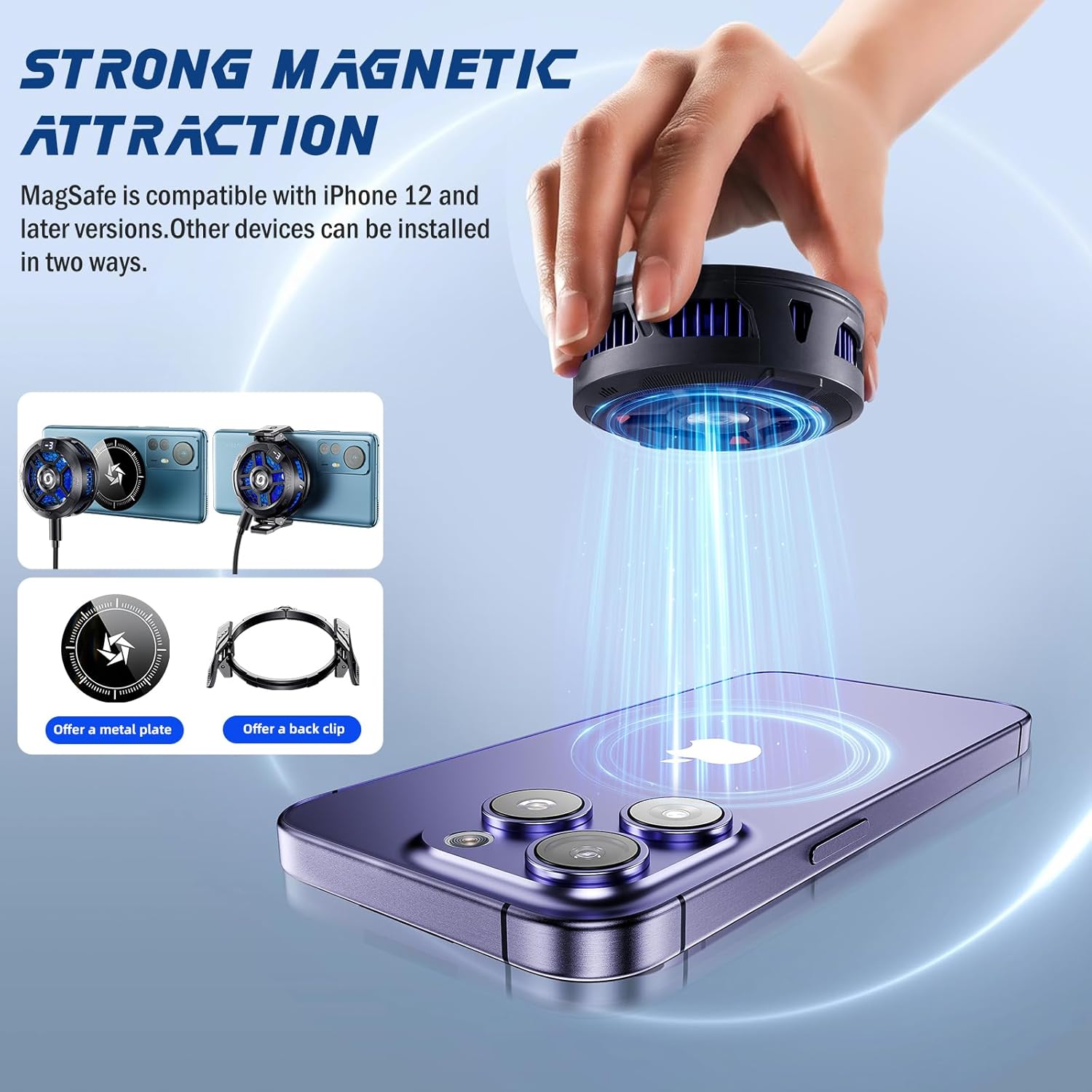 Magnetic Semiconductor Phone Cooler for Gaming & Live Streaming