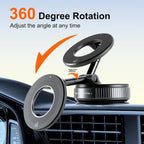 Portable Magnetic Phone Holder with Reusable Vacuum Suction