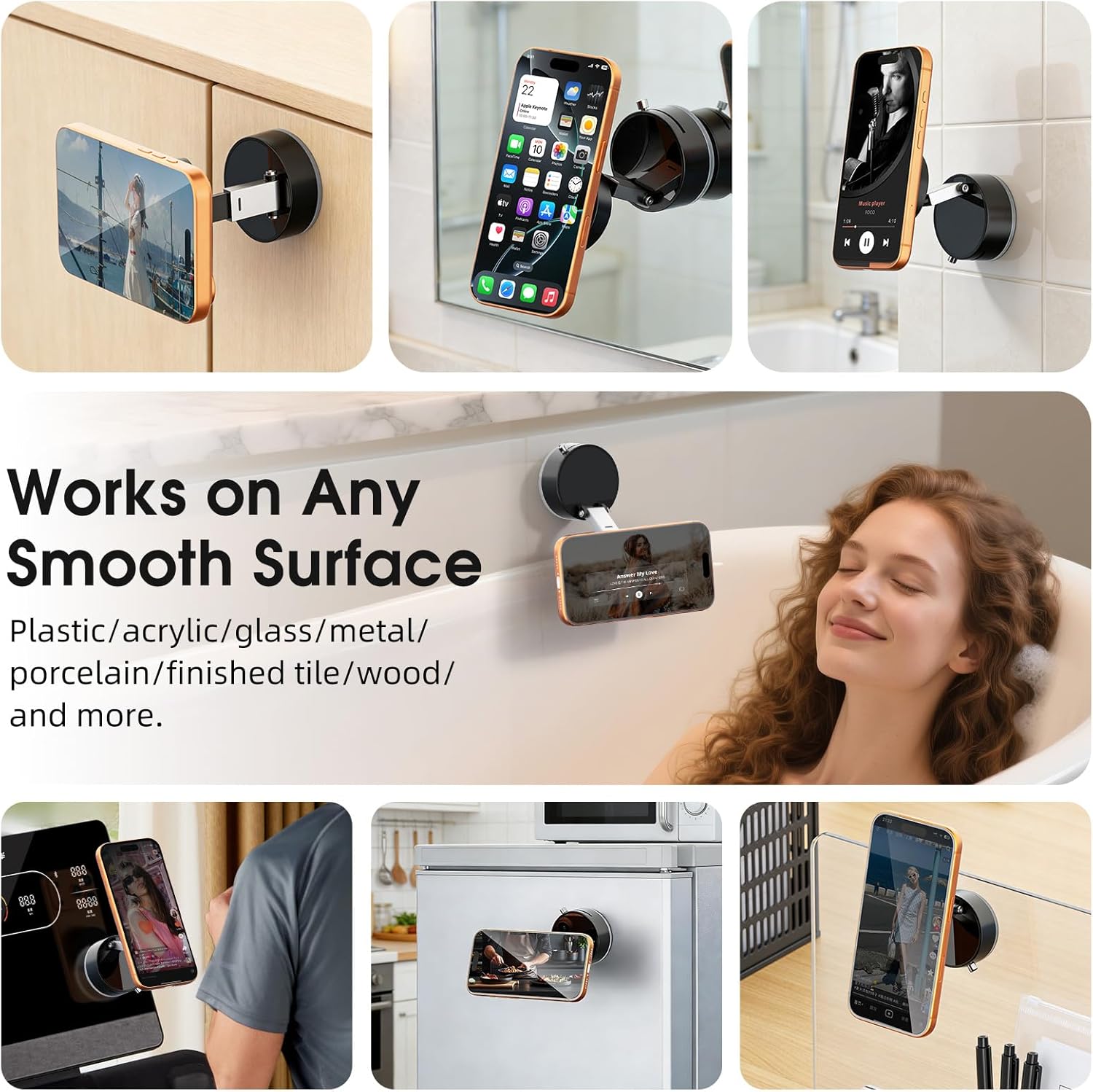 Vacuum Magnetic Suction Phone Holder – 360° MagSafe Mount