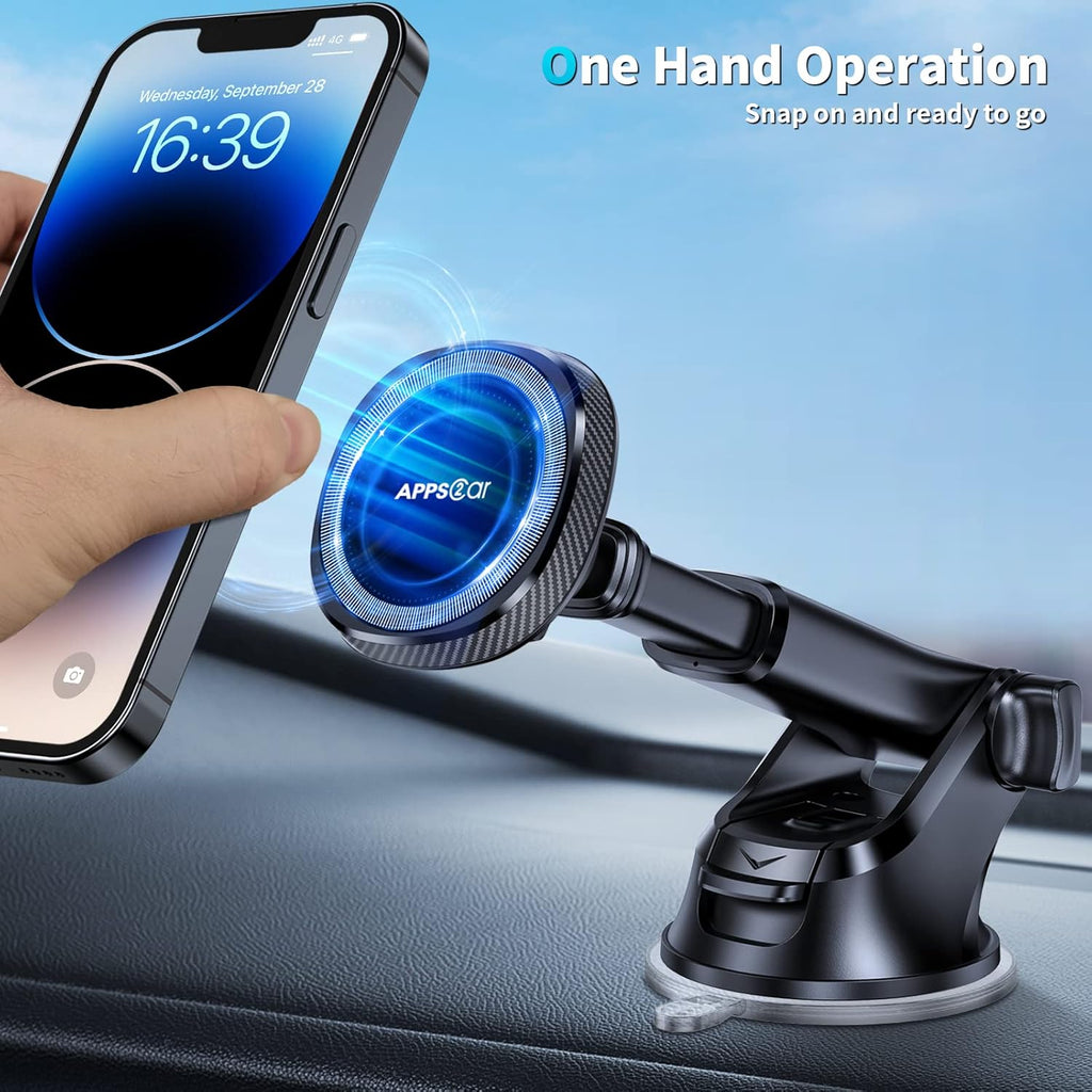 APPS2Car MagSafe Car Mount – Suction Dashboard Holder