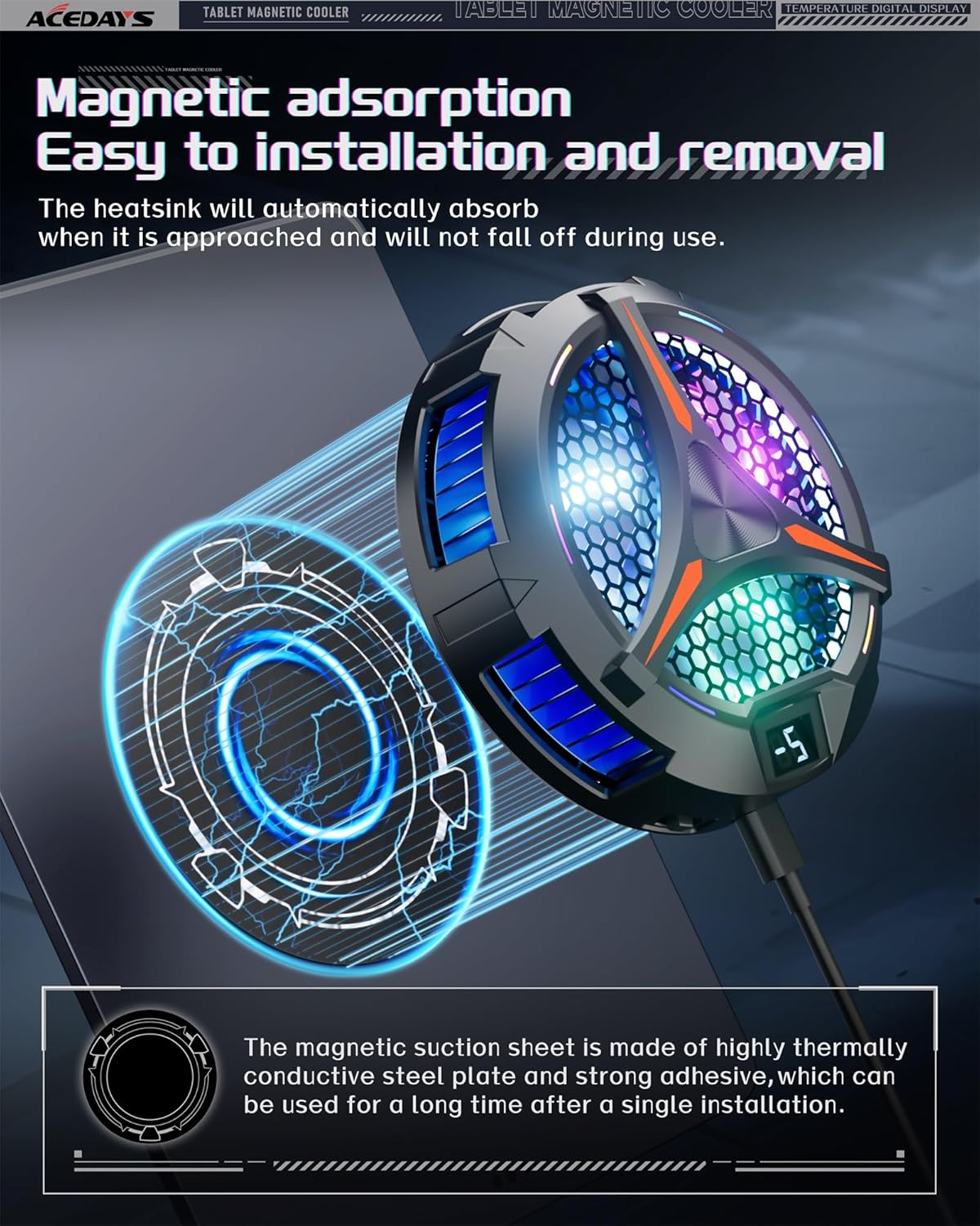 Universal Mobile Phone Cooler with Temperature Display