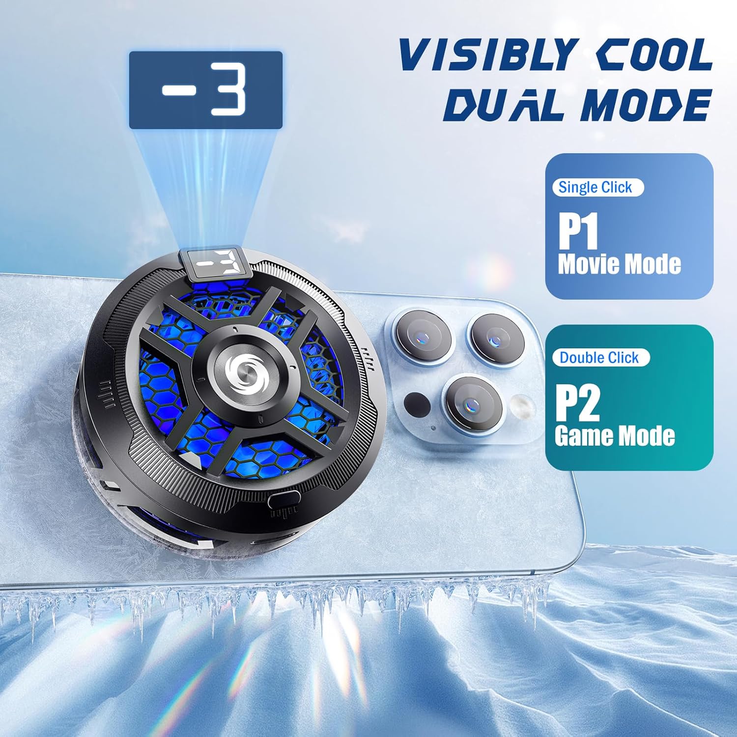 Magnetic Semiconductor Phone Cooler for Gaming & Live Streaming