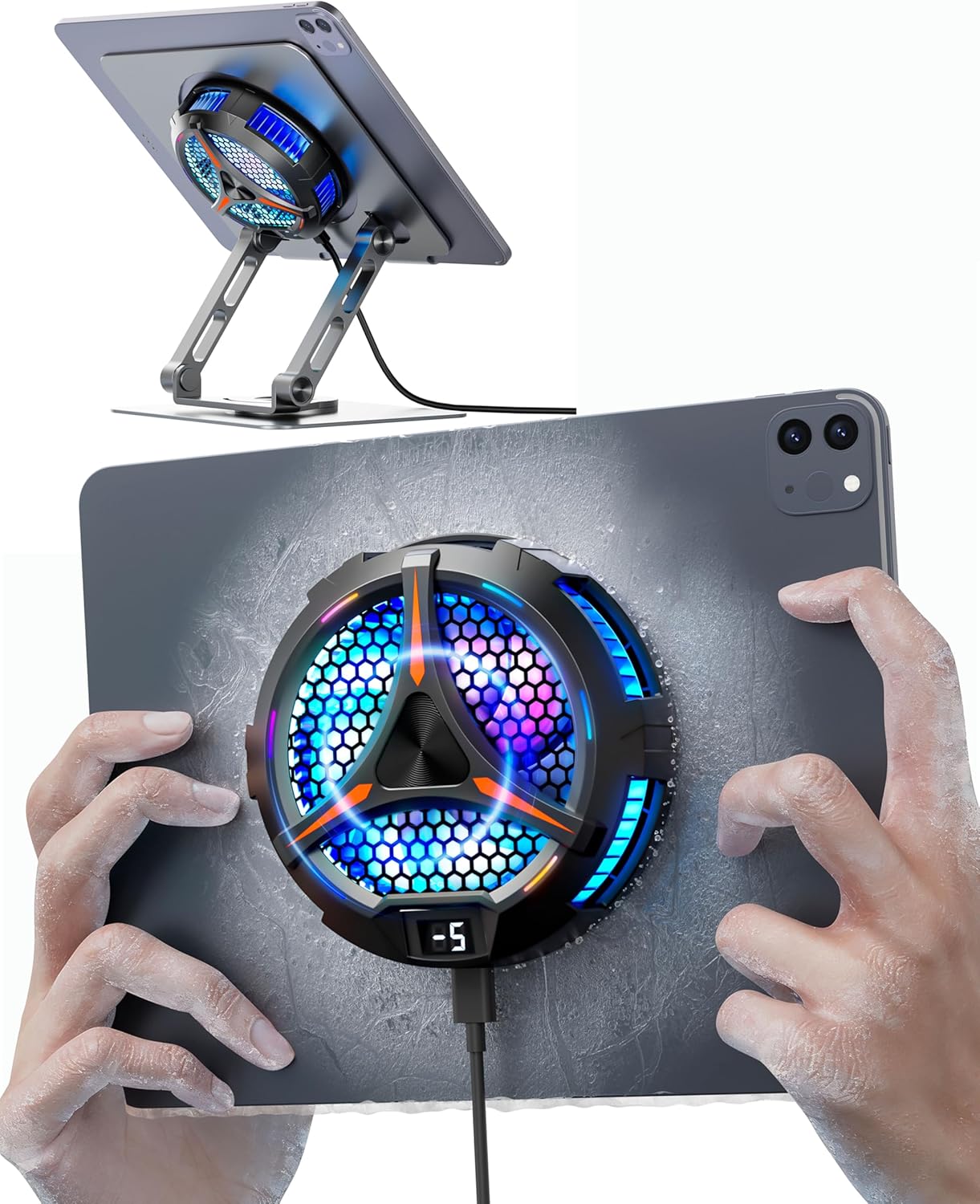 Universal Mobile Phone Cooler with Temperature Display