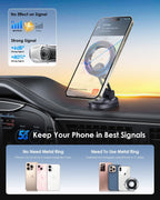 Foldable Magnetic Dashboard Car Mount – 360° MagSafe Holder