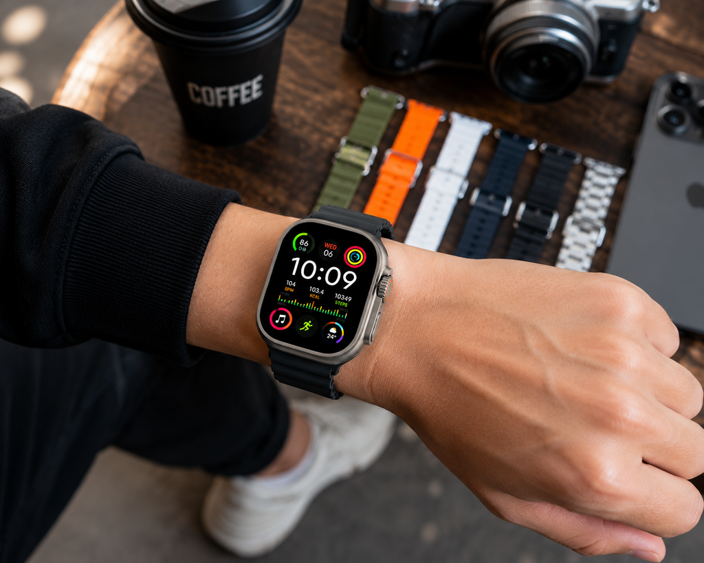 Crown Ultra 2 Smart Watch 7-in-1 – Bluetooth Calling | 7 Premium Straps Included